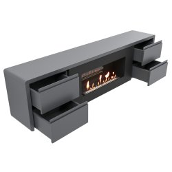 Тумба с биокамином Firelight BFP/P-1700 lux графит