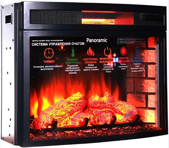 Каминокомплект Interflame Экстер бежевый патина с очагом Panoramic 06 25 LED FX QZ
